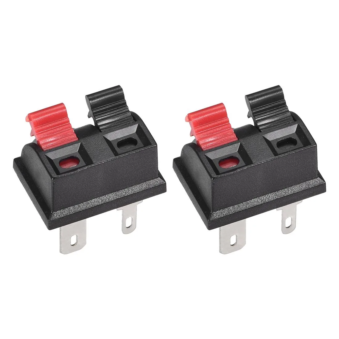 Unique-Bargains Unique-Bargains 2-Way Spring Speaker Terminal Clip Push Release Connector 2Pcs Black Red WP2-203 — product photo