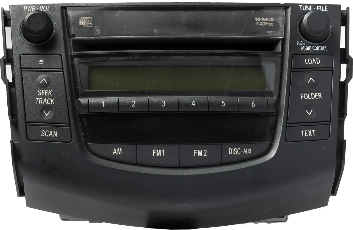 1 Factory Radio 1 Factory Radio 8612042170 Receiver 2006-08 Toyota RAV4 6 Disc CD MP3 — product photo