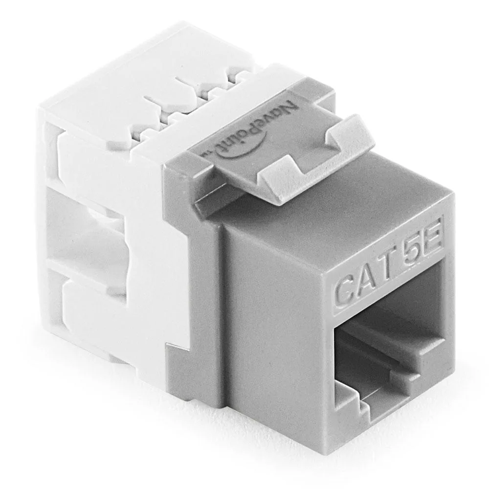 NavePoint NavePoint Cat5e Keystone Jack RJ45 180° Type 110 Gray 25-Pack — product photo