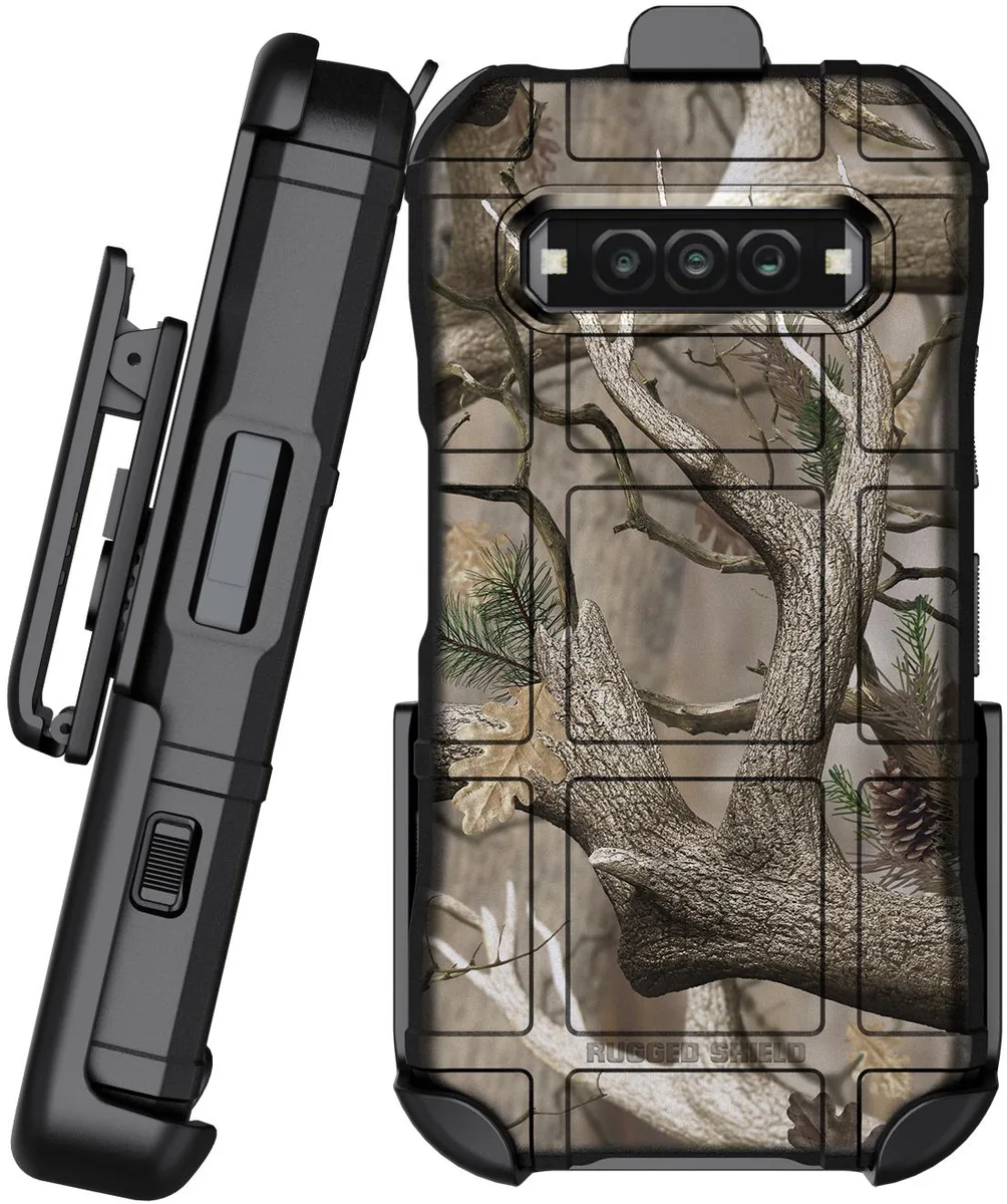 Nakedcellphone Nakedcellphone Special Ops Rugged Shield Case &amp; Belt Clip for Kyocera DuraForce Pro 3 Camo Tree — product photo