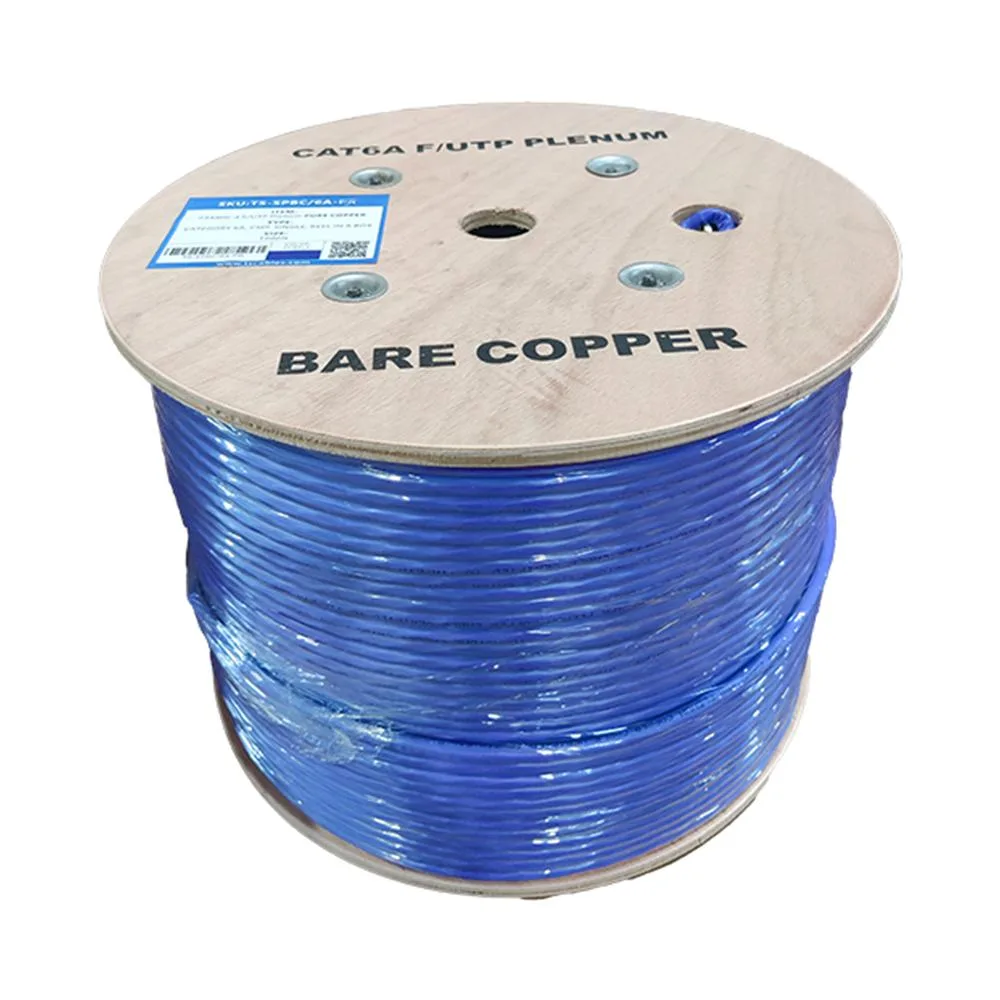 Turnstone Cables Turnstone Cables Cat6A Plenum Shielded F/UTP 1000ft Blue — product photo
