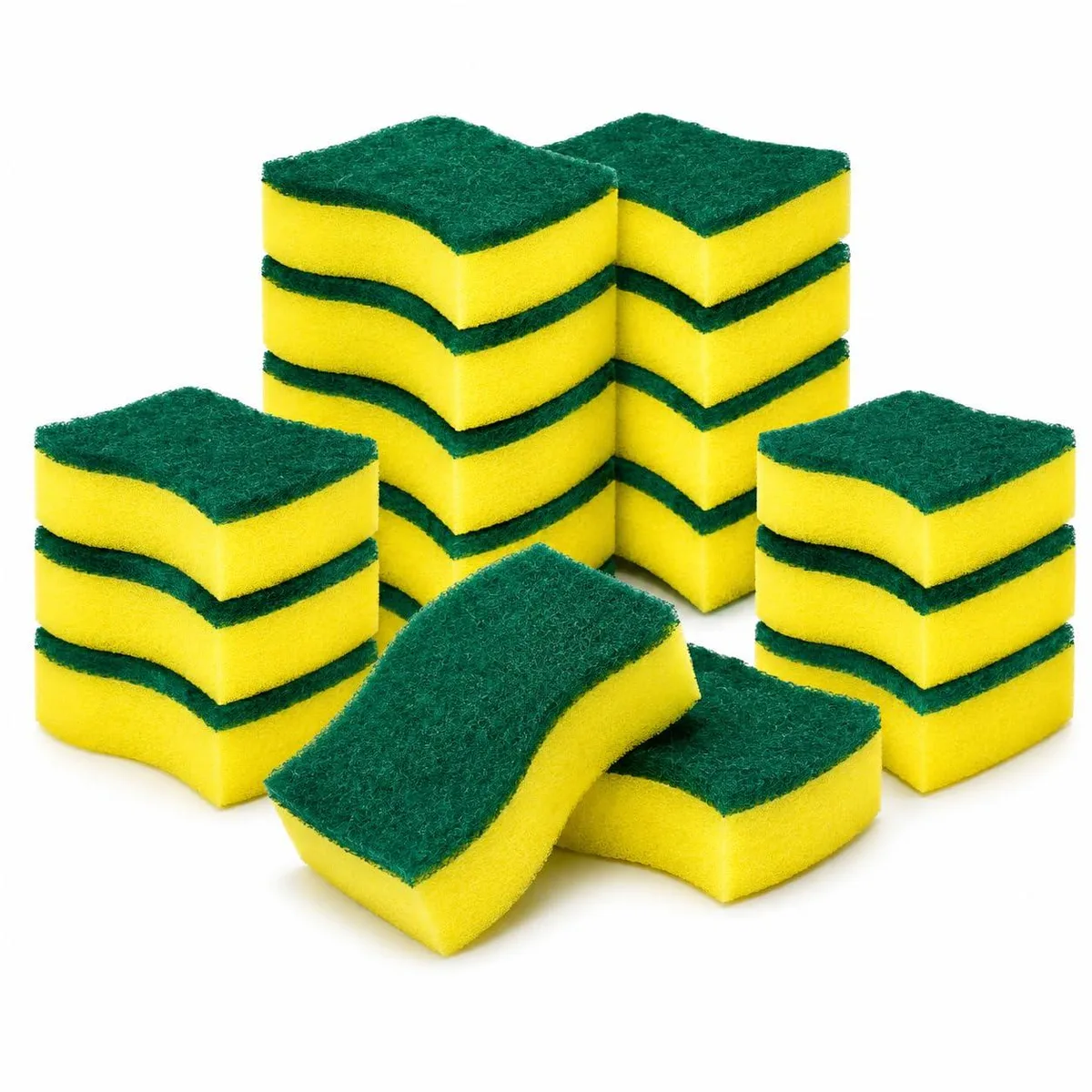 Heavy Duty Kitchen Sponges 16 Pack Dual-Sided Non-Scratch Scrubber cleaning kit — product photo