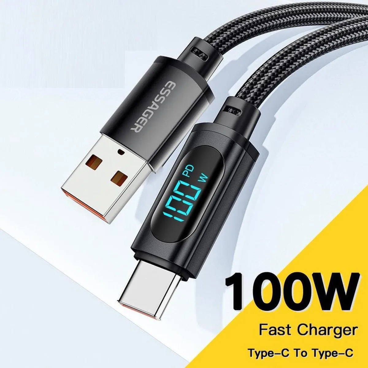 SMUGDESK SMUGDESK 100W USB-A to USB-C Cable with LED Display 6.6ft — product photo