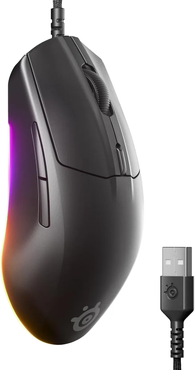 SteelSeries SteelSeries Rival 3 Gen 2 62702 gaming mouse 12000 DPI 7 buttons Black — product photo