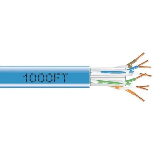 Black Box Corporation Black Box Corporation C6ABC50-BL-1000 network ethernet cable 1000 ft Cat6a solid riser blue — product photo