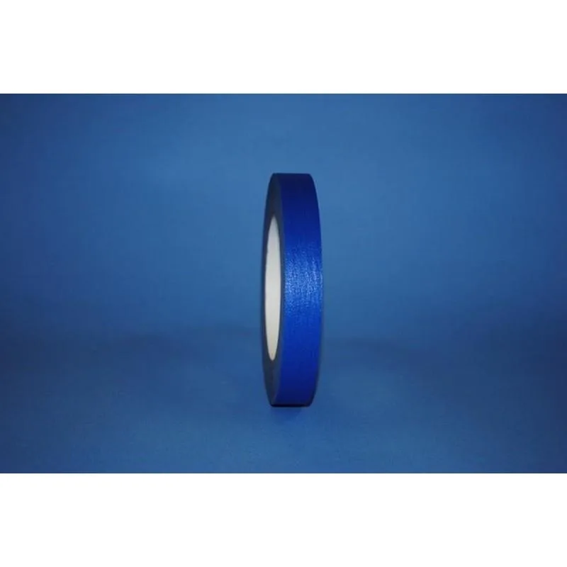 Case of sixteen blue flatback tape rolls, three inches wide, sixty yards each