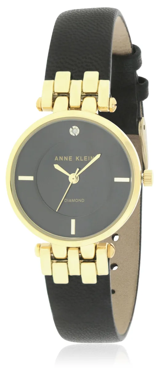 Anne Klein Anne Klein Ladies Watch Gold-Tone Leather Black Dial 28 mm — product photo