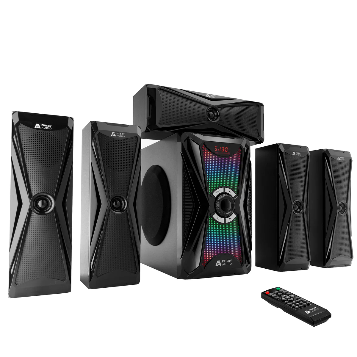 Frisby Frisby 125W 5.1 Home Theater in a Box with Subwoofer, Bluetooth, RGB, Black — product photo