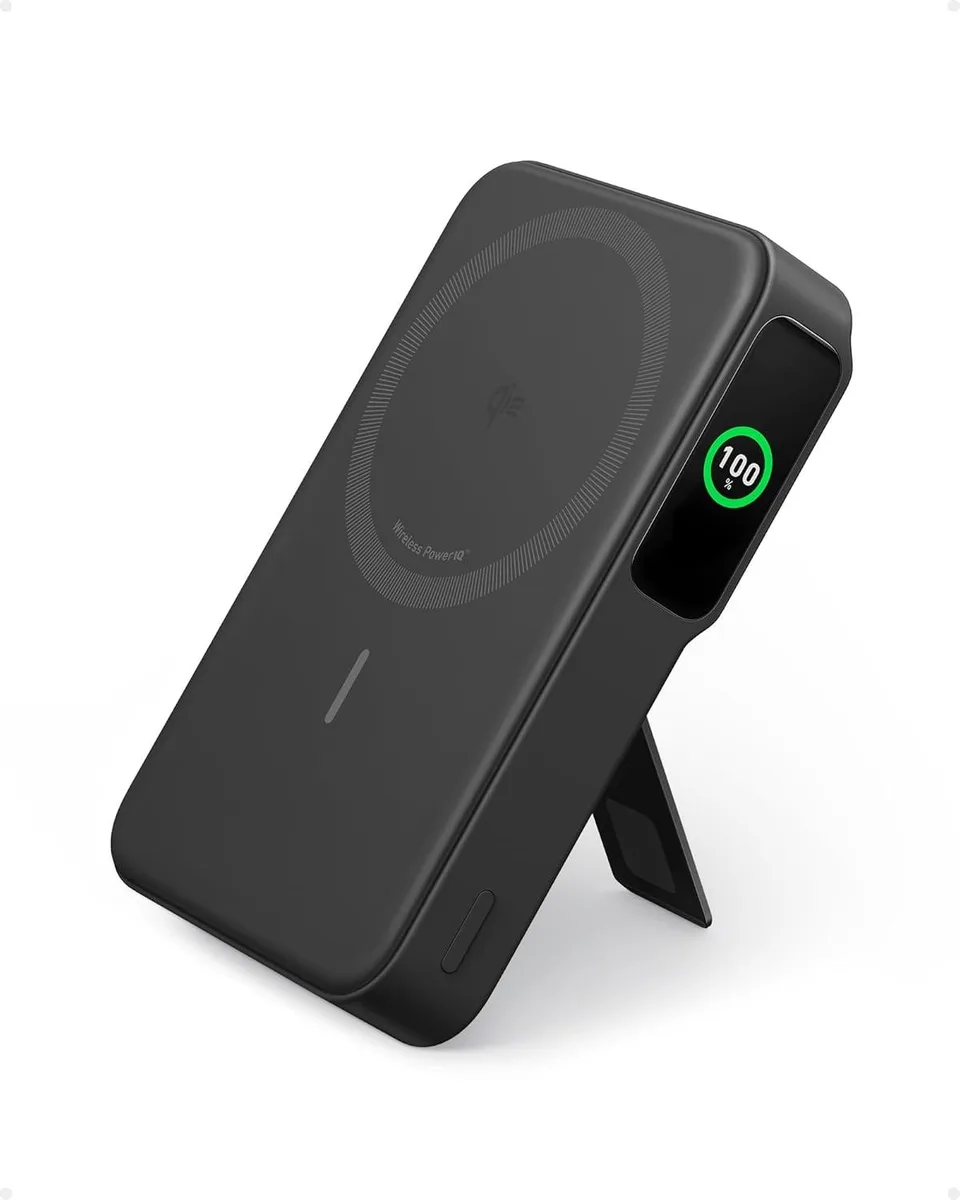 FLEANE FLEANE MagGo Power Bank Qi2 15W 10000mAh Smart Display Foldable Stand — product photo