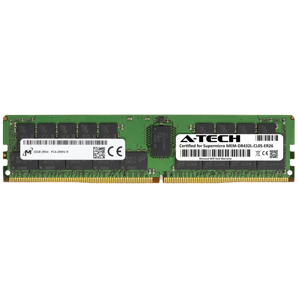 A-Tech A-Tech 32GB DDR4 2666MHz ECC Registered RDIMM 2Rx4 288-Pin Server Memory — product photo