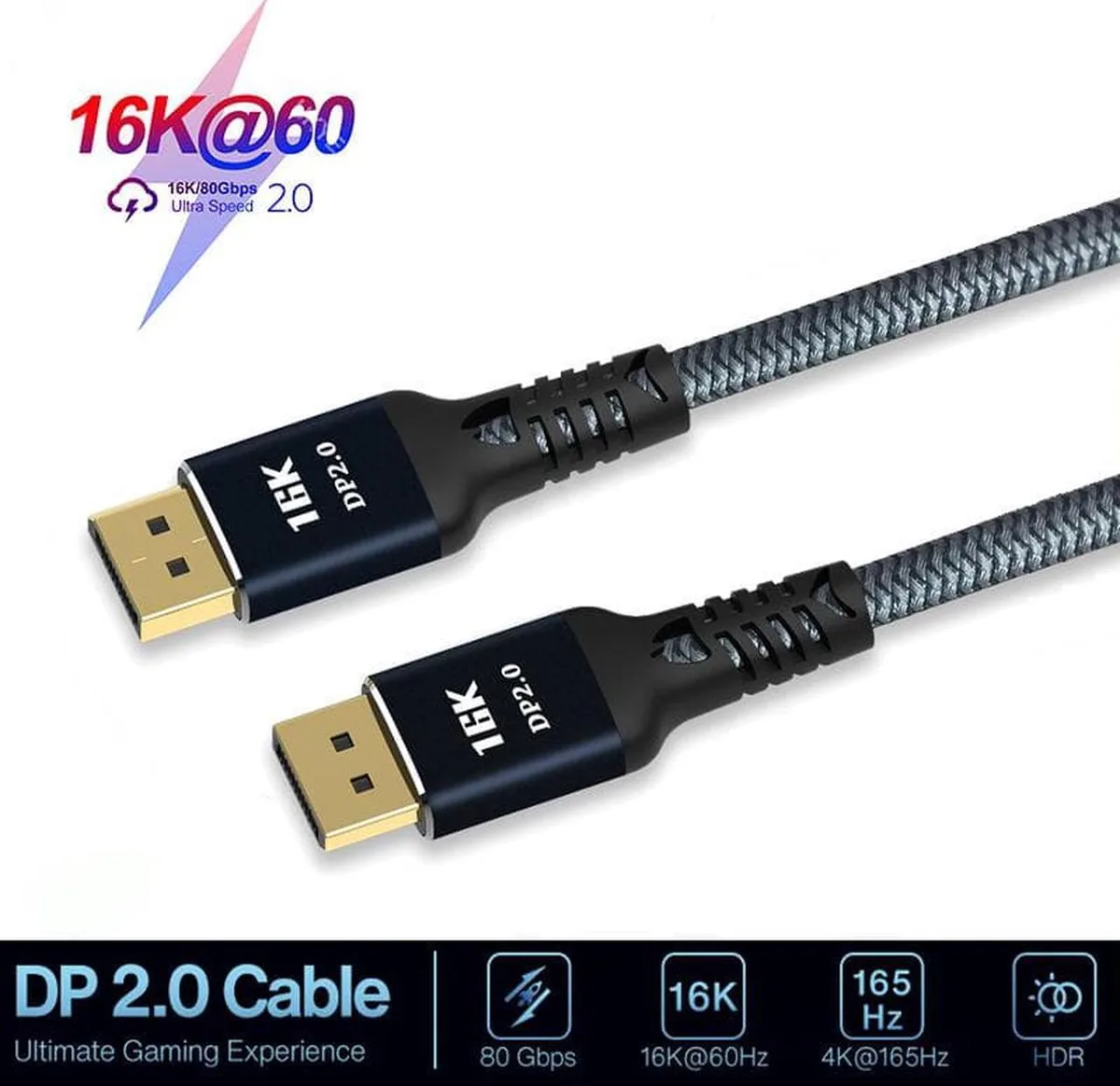 Vszerda Vszerda DisplayPort 2.0 cable 3.3 ft 16K@60Hz 80Gbps — product photo