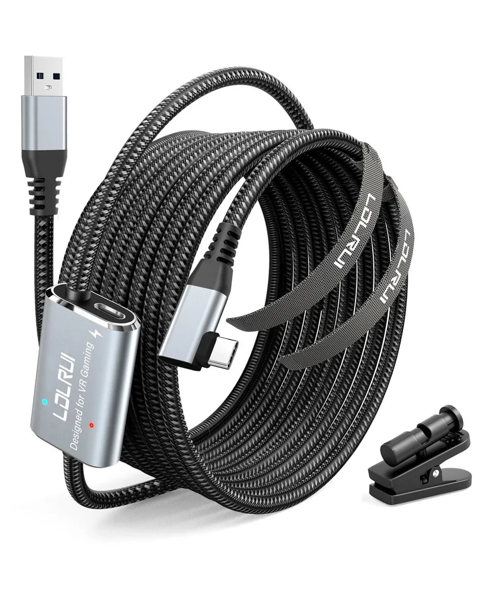  LDLrui VR Charging Link Cable 16FT 5Gbps USB 3.0 with Clip — product photo