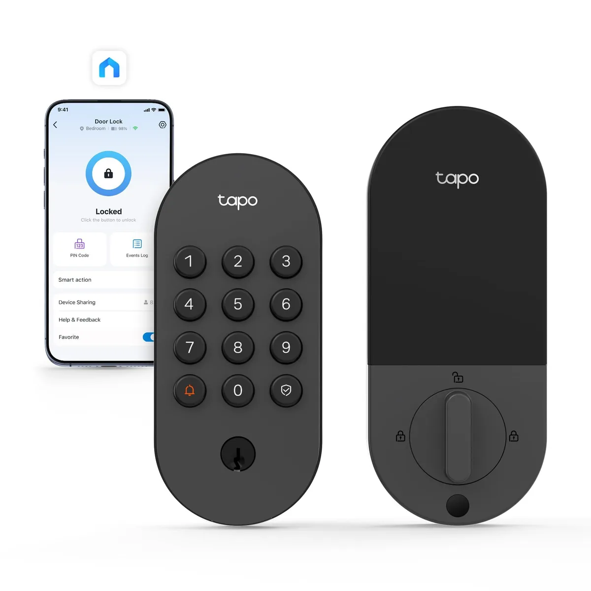 Twelve black metal deadbolt locks with tactile keypads and cylindrical thumb-turns