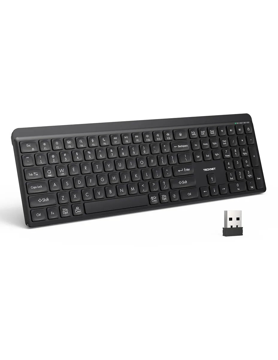 TeckNet TeckNet Wireless Keyboard 2.4 GHz Dual Bluetooth Rechargeable 300 mAh 90 Days — product photo