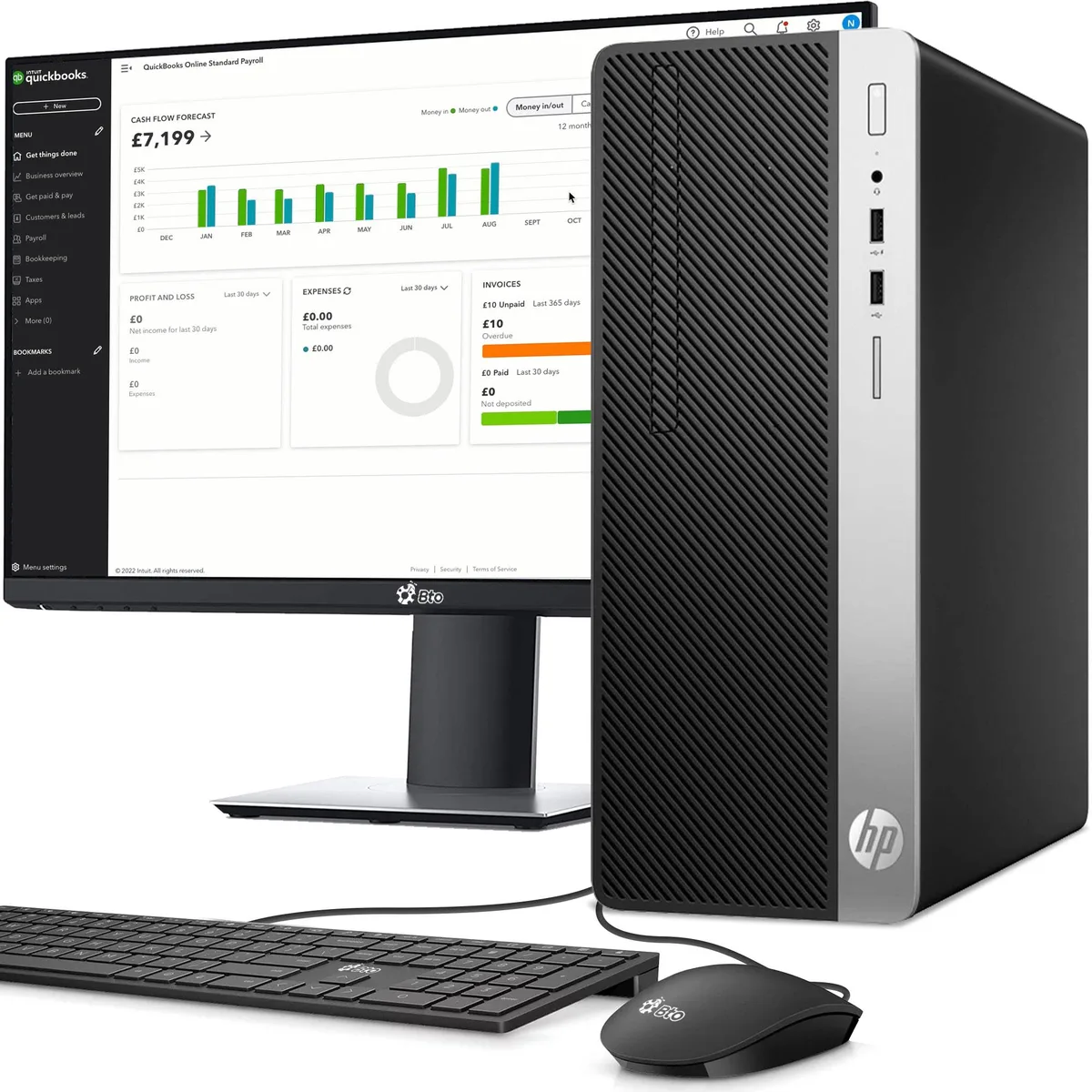 HP HP ProDesk G4 Tower Desktop PC i5-8500 16GB DDR4 1TB SSD 1TB HDD 22" Monitor Windows 11 Pro — product photo
