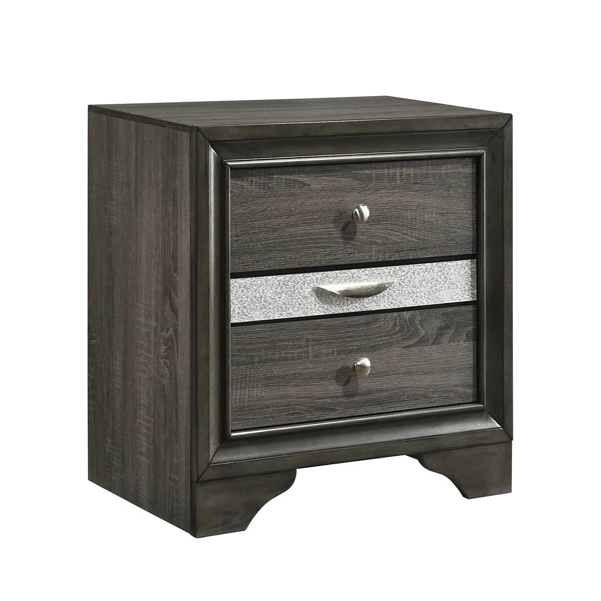 tuphen tuphen Grey 3-Drawer Nightstand Bedroom Set — product photo