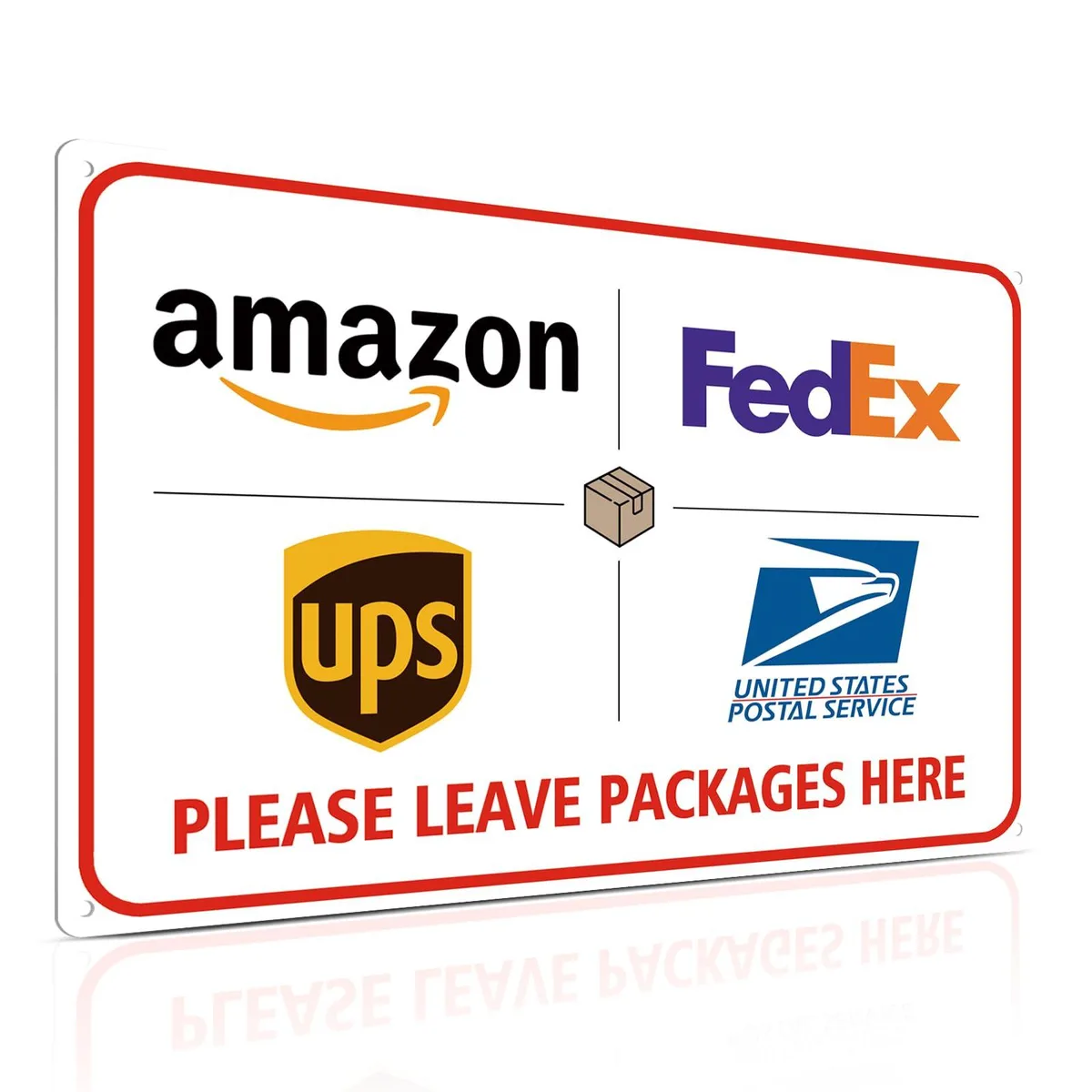  Alba 210 Delivery Sign 8x12" Aluminum — product photo