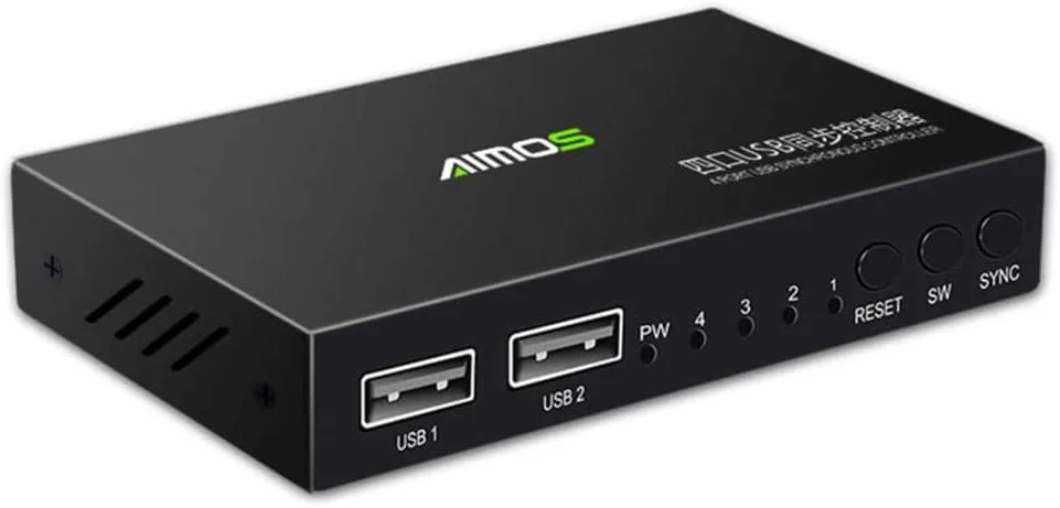 Golden Blue Golden Blue 4-Port USB KVM Switch Black — product photo