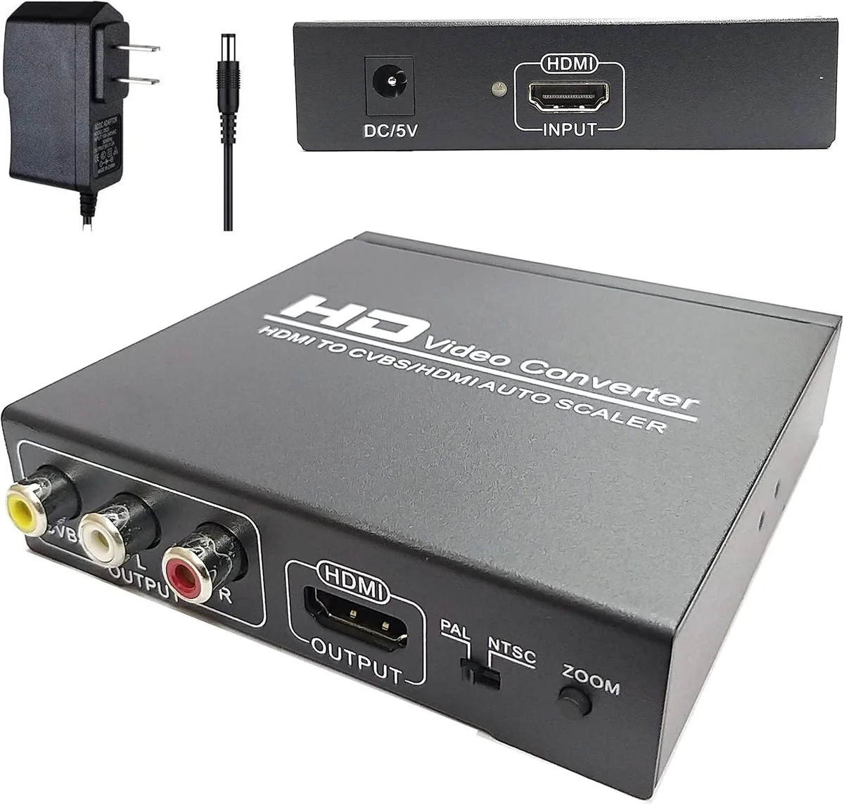 Boxwave Boxwave HDMI to RCA + 3RCA CVBS AV Converter with Zoom audio adapter — product photo
