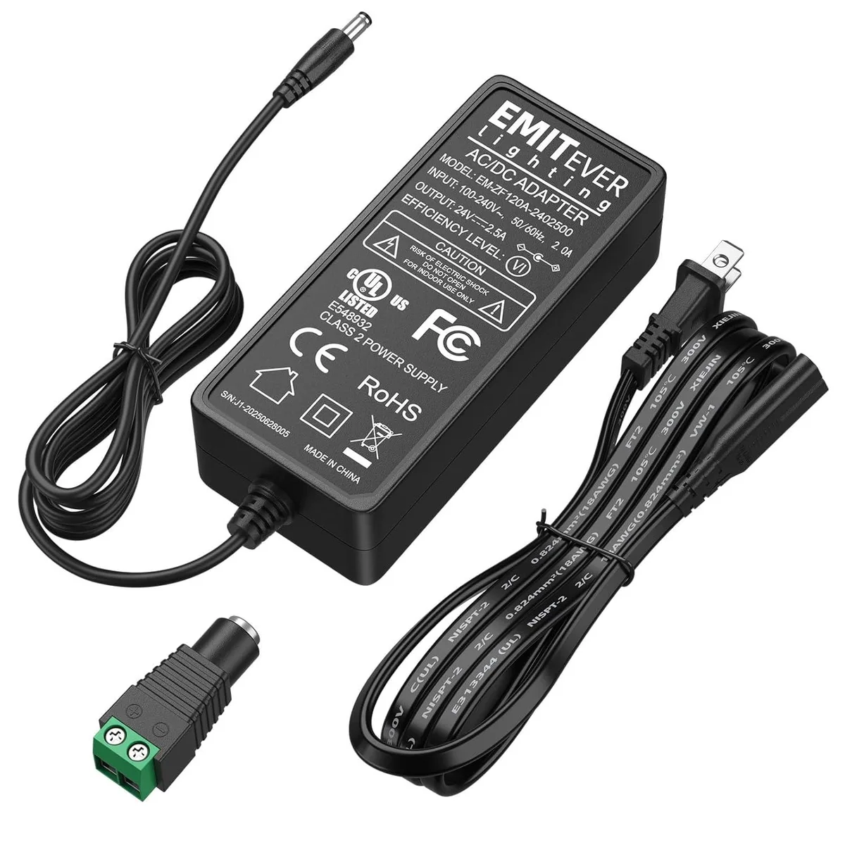 BFKK BFKK 24V 30W Power Adapter 5.5 x 2.1mm Jack — product photo
