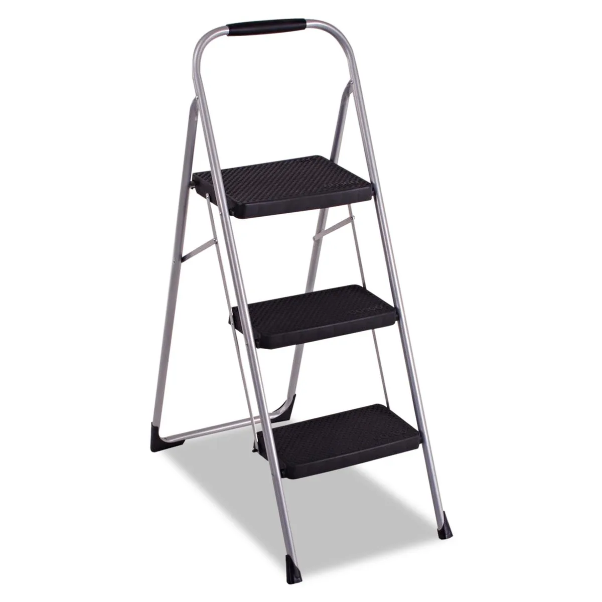 COSCO three-step folding ladder, blue frame, metal steps