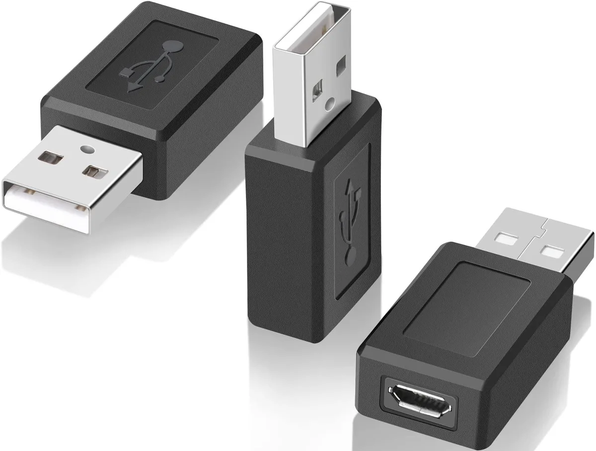 BUCIER BUCIER USB 2.0 A Male to Micro Female Converter 3 Pack — product photo