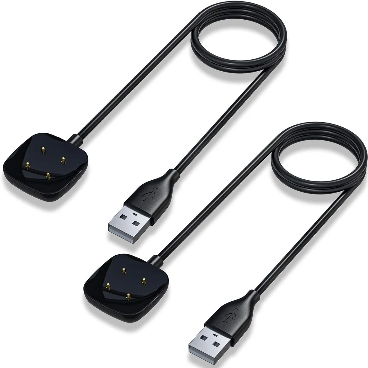 BONAEVER BONAEVER Fitbit Sense/Versa 3/4 Charger 2-Pack 3.3ft Black — product photo