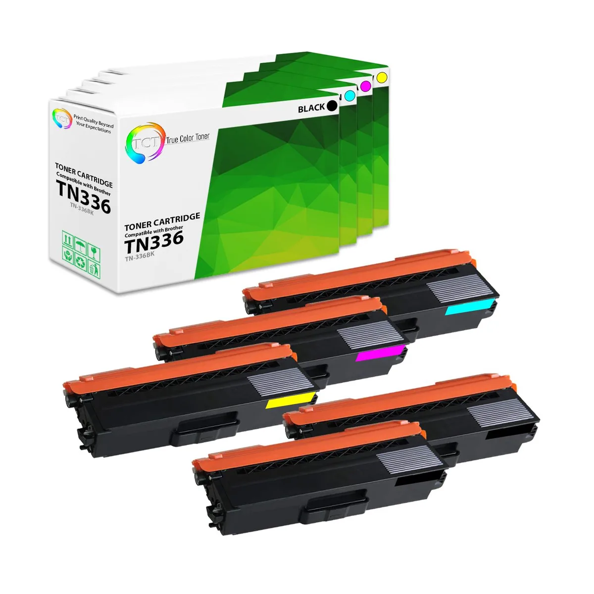 TCT TCT TN-336 5-pack toner cartridge (4 colours, 4000/3500 pages) — product photo
