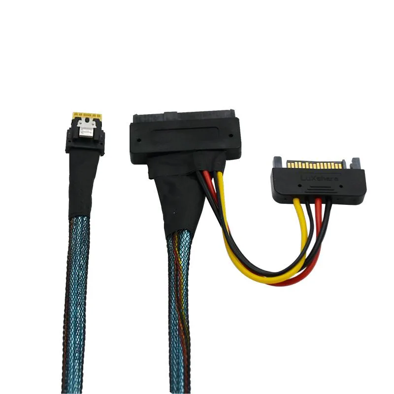 eshinreal eshinreal PCIe 4.0 SlimSAS 4i SFF-8654 to U.2 SFF-8639 Cable 70cm — product photo
