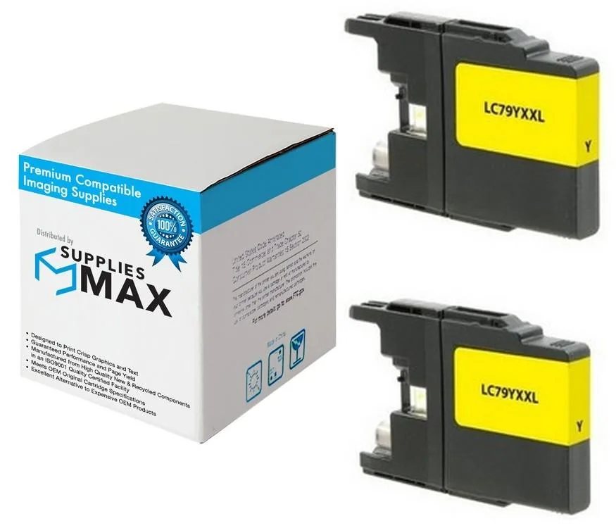 SuppliesMax SuppliesMax LC-79Y Yellow Inkjet 2-Pack 1200 Pages — product photo