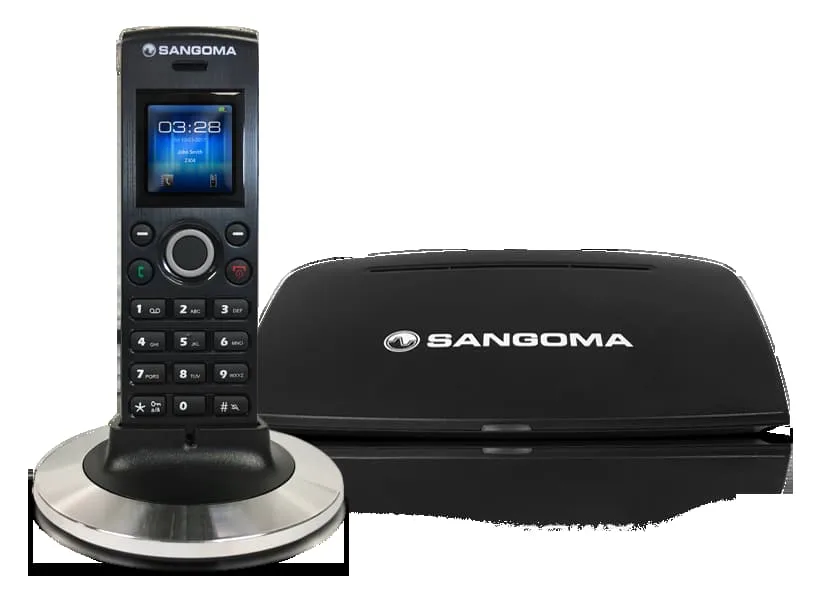 Sangoma Technologies Corporation Sangoma Technologies Corporation PHON-DC201N VoIP DECT base and handset — product photo