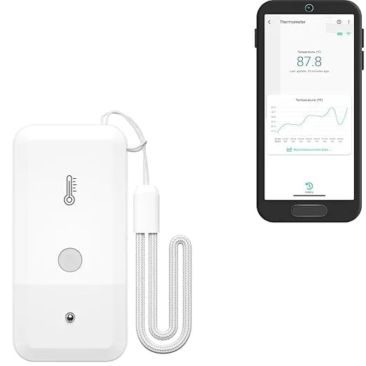 Small white rectangular sensor with rounded corners