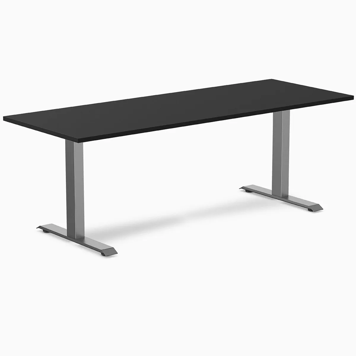 Desky Desky Zero Laminate Office Desk Black Space Gray 78.7 x 29.5 in — product photo