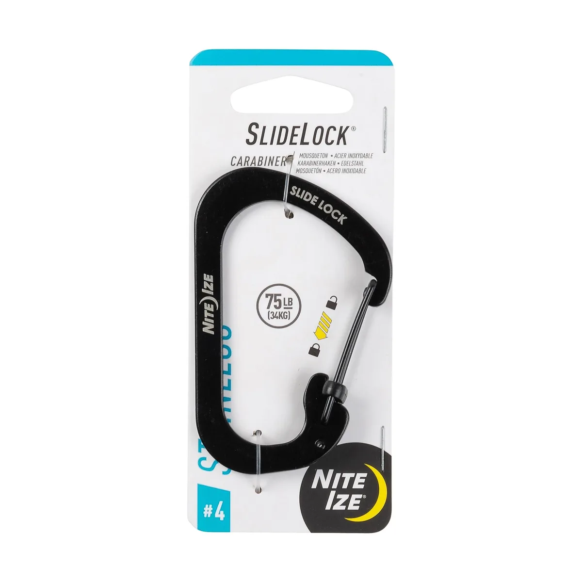 Nite Ize SlideLock Carabiner CSL4-01-R6 Stainless Steel 2 in — product photo