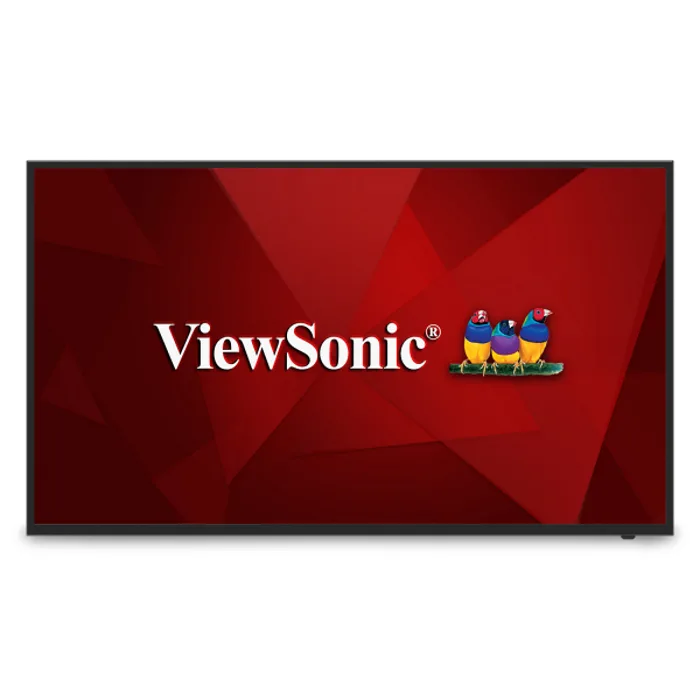 Large 75 inch commercial display with thin black bezel and matte screen surface