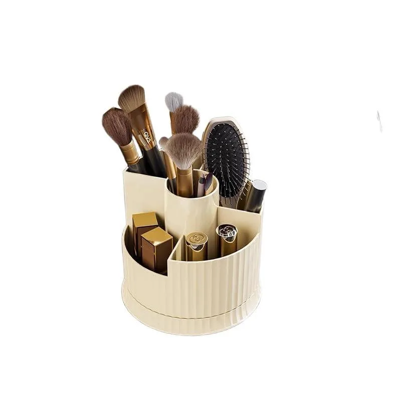KDYNIX KDYNIX Bath Storage 360° 5 Slot Cream 4.52"D 3.93"W 3.93"H 8.8oz — product photo