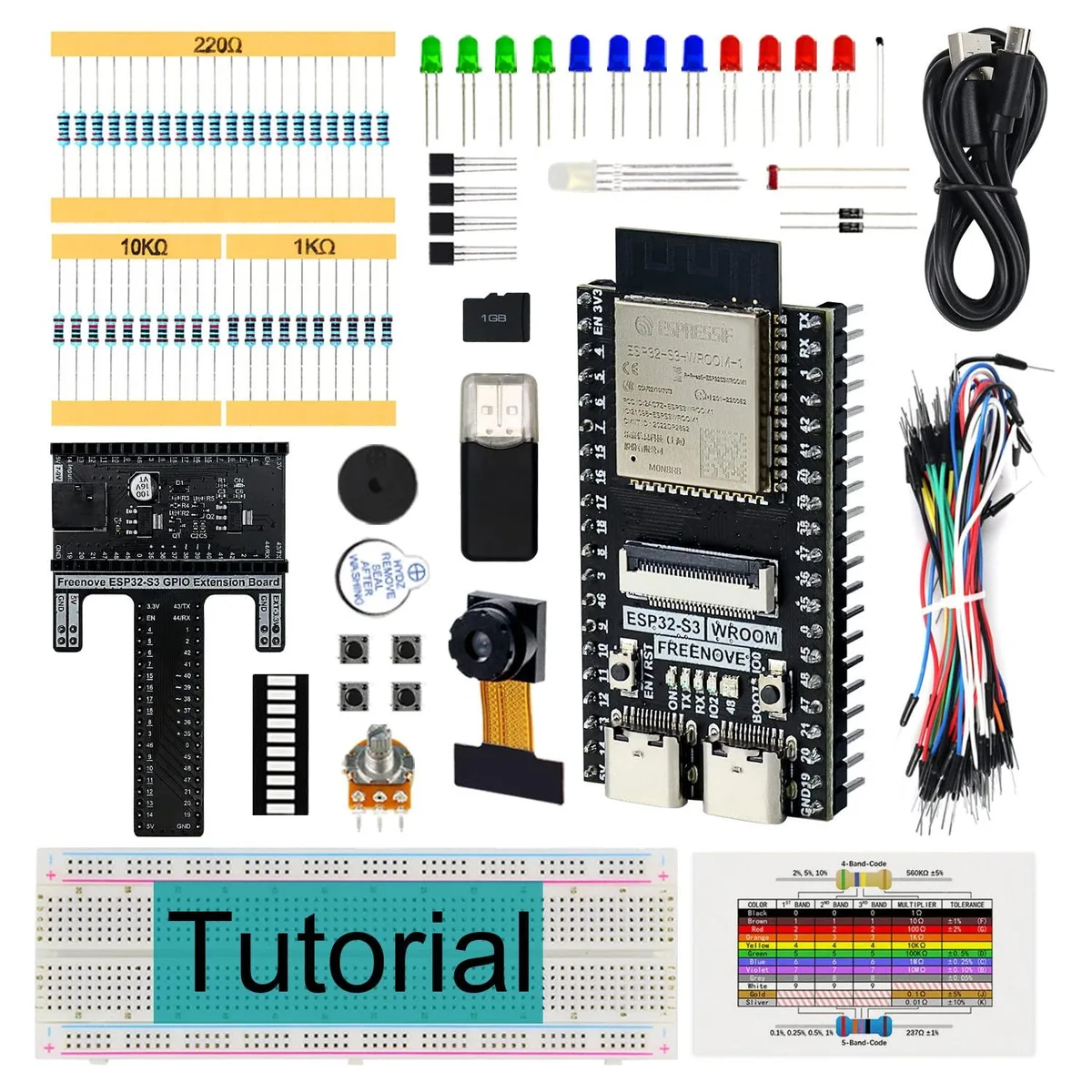 KEHIPI KEHIPI FNK0084 ESP32-S3 CAM Development Board 144 Items 55 Projects — product photo