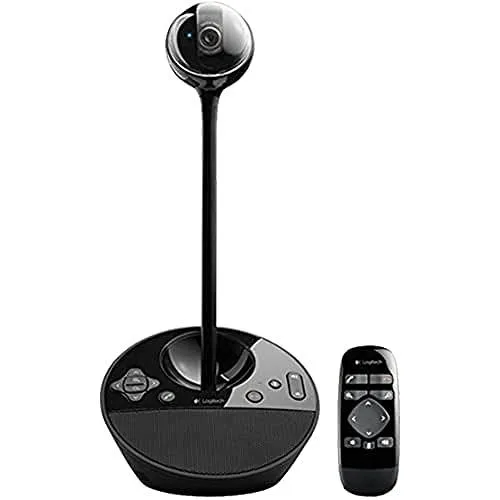 Logitech BCC950 all-in-one conference camera with speakerphone base, dark grey finish