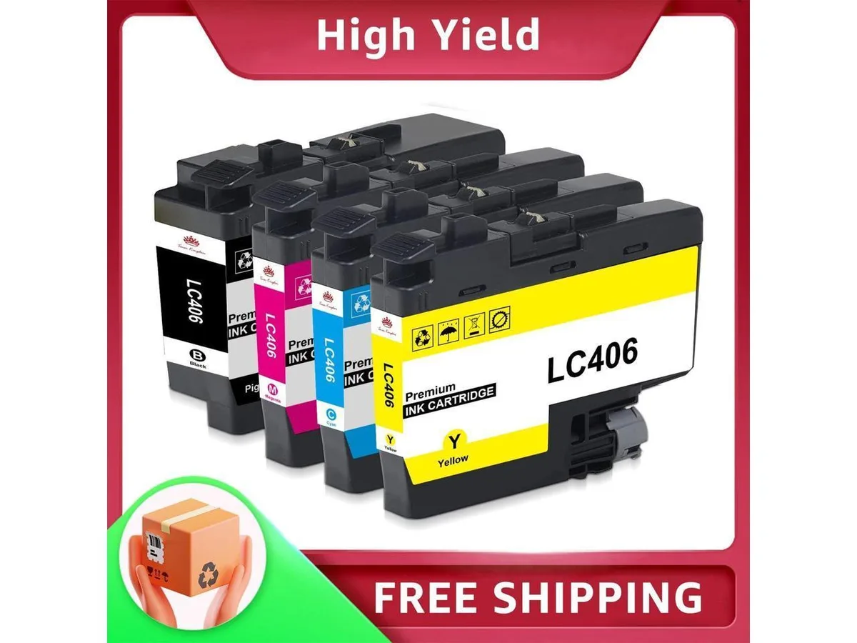 V4ink V4ink 4PK LC406 Ink Cartridges Black Cyan Magenta Yellow — product photo