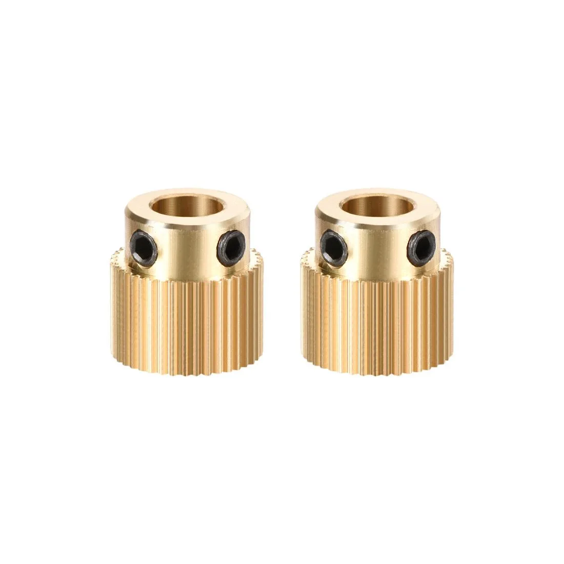 Two brass extruder gears 11mm diameter 40 teeth 5mm bore for 1.75mm filament