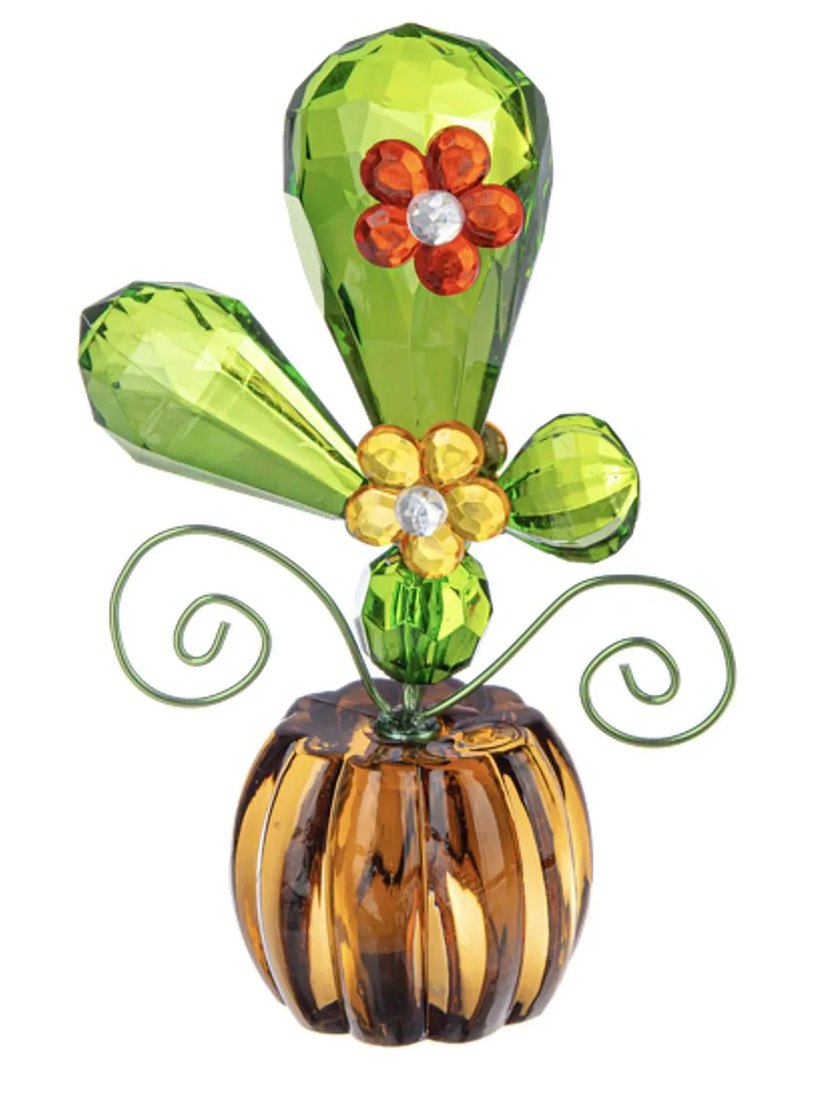 Ganz Ganz Acrylic Floral Cactus Desert POSY POT 2.5 inch — product photo