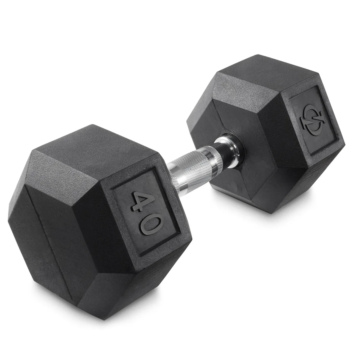 Philosophy Gym Philosophy Gym Rubber Coated Hex Dumbbell 40 lbs weight training — product photo