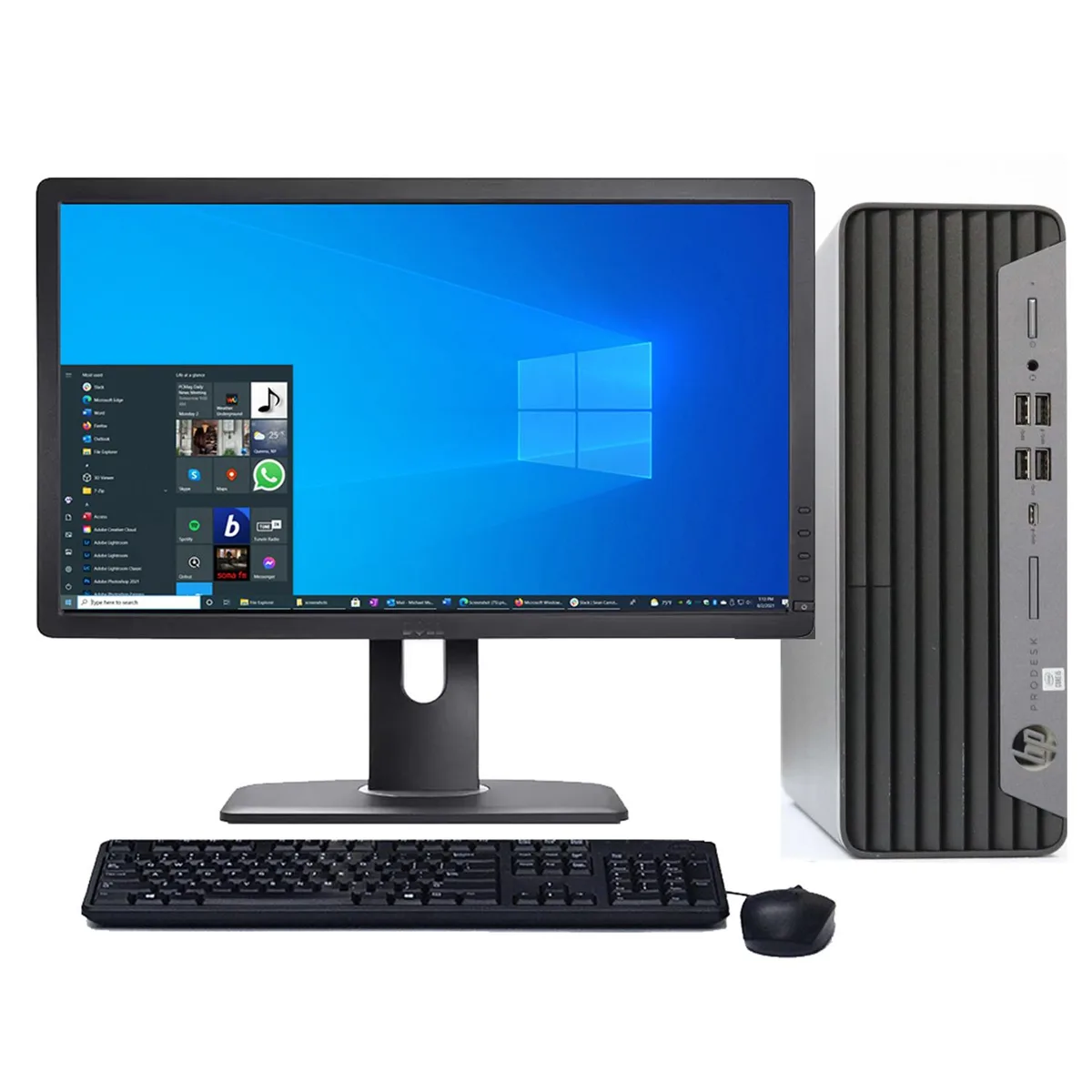 HP HP ProDesk 400/600/800 G6 desktop PC Intel Core i7-9700 3.0 GHz 32GB RAM 256GB SSD 22" LCD Windows 11 Pro — product photo
