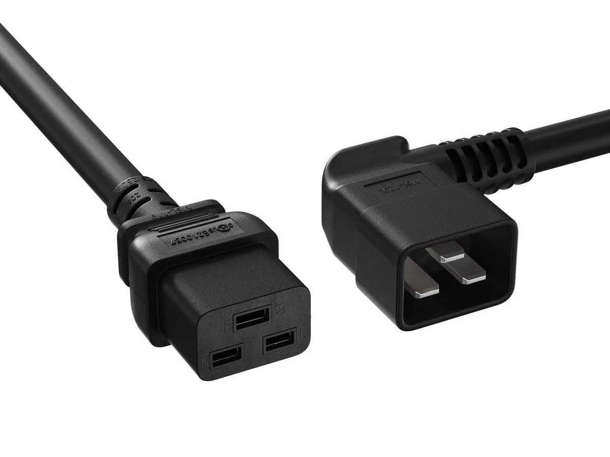 Cable Leader Cable Leader 10ft IEC C20 to C19 Power Extension Cord 12 AWG 20A 250V Black — product photo