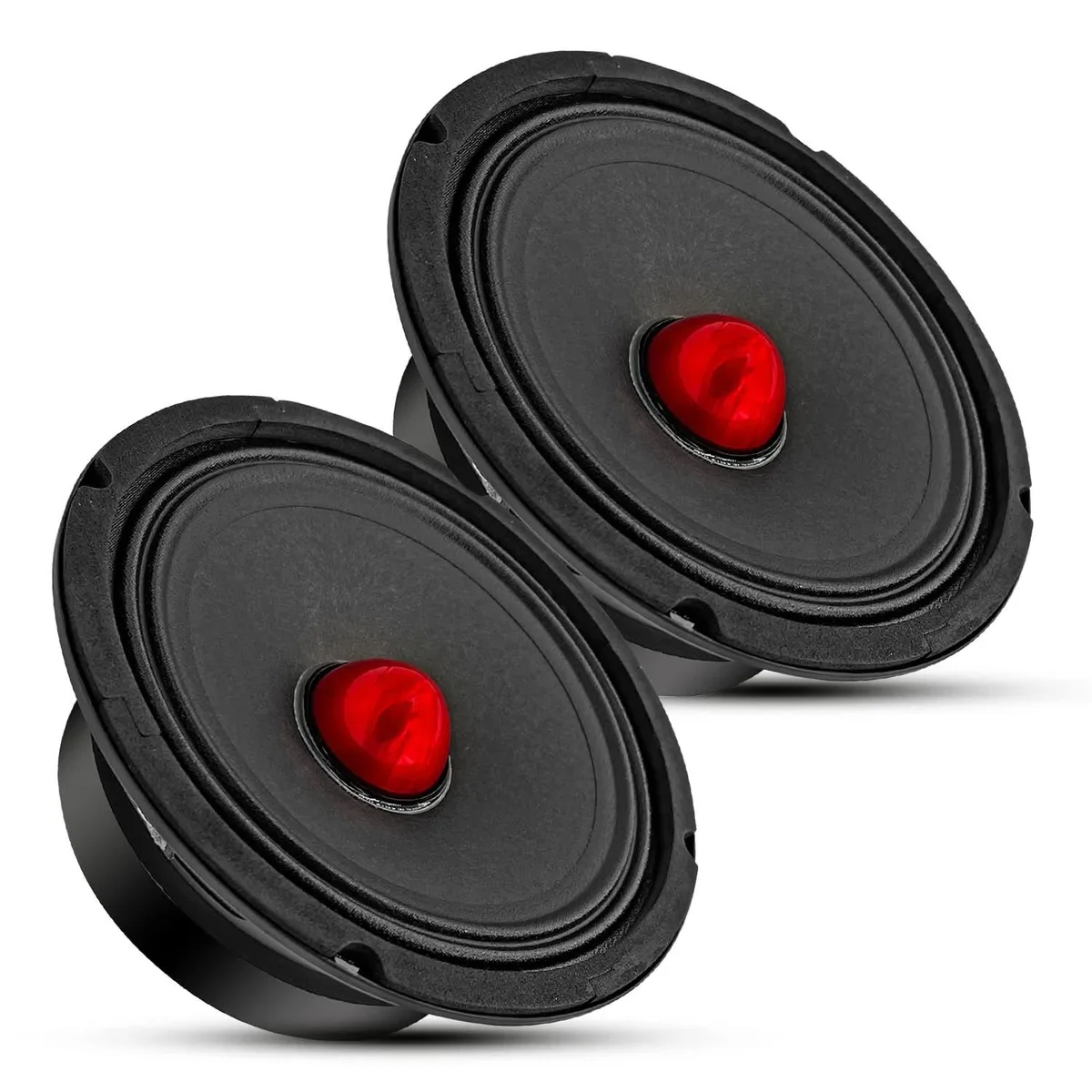 5 Core 5 Core 6.5" Midrange Car Speakers Pair 360W 4 Ohm Red Bullet Tweeters car subwoofer — product photo