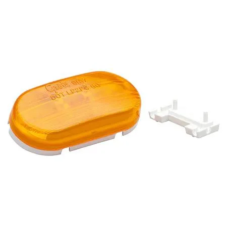 Oval amber clearance marker lamp with screw mount