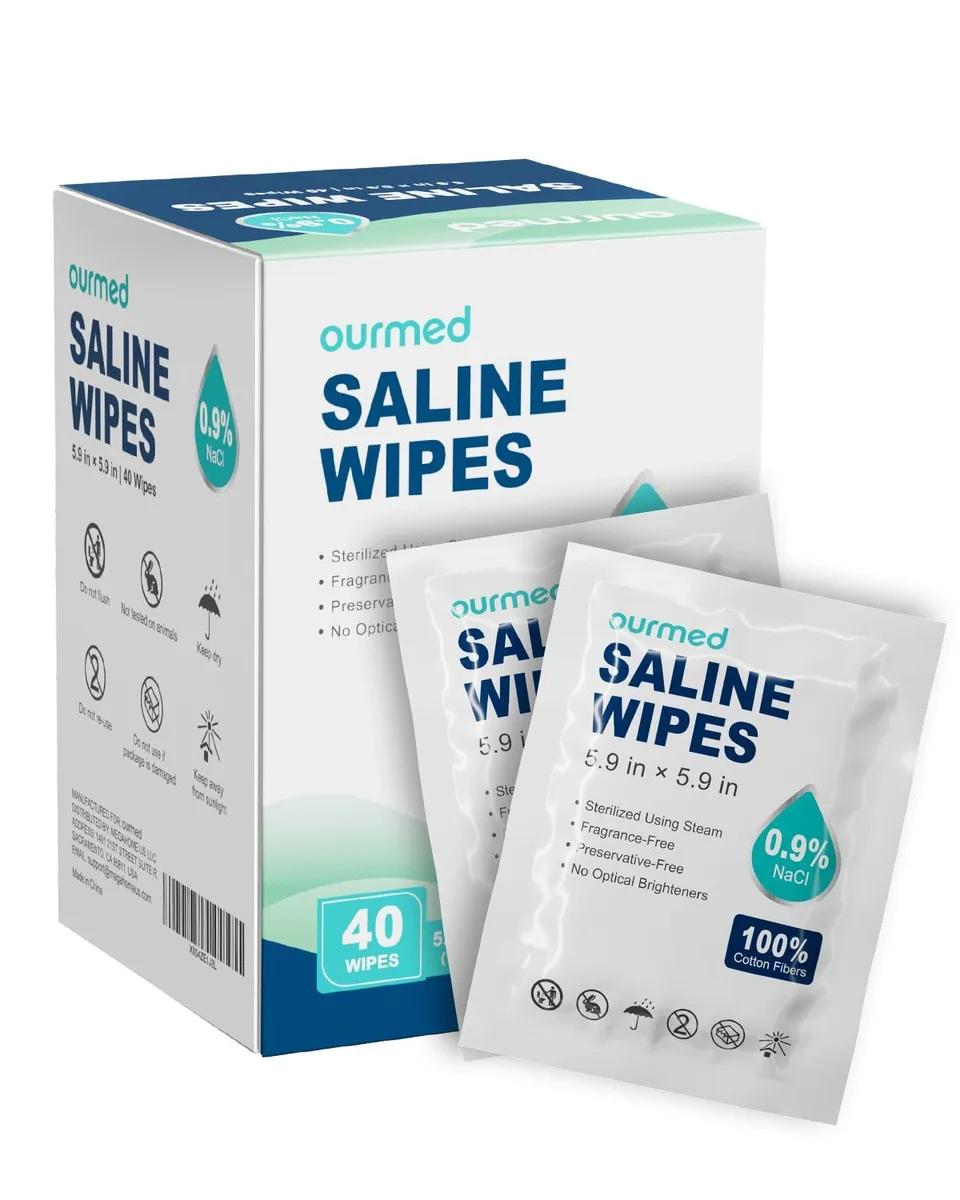  PURELL Saline Wipes 40 Count Sterile Cotton 0.9% — product photo