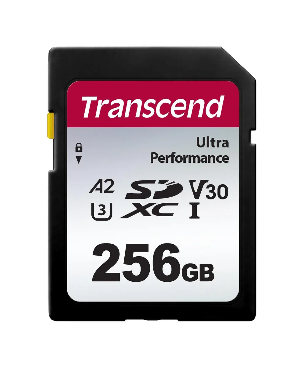 Transcend Transcend 340S 256GB SDXC U3 V30 A1 memory card — product photo