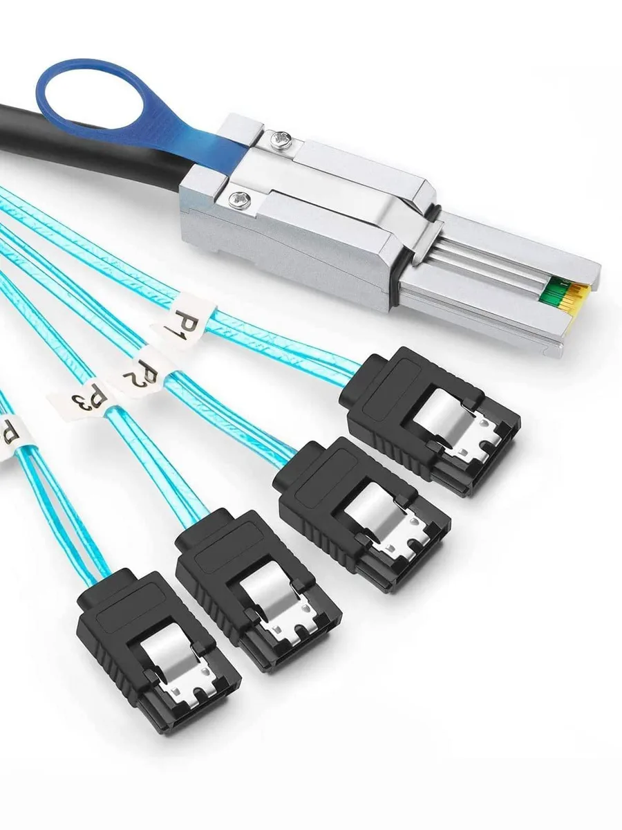 Vszerda Vszerda CS0006 Mini SAS 26Pin SFF-8088 Male to 4 SATA 7Pin Female 1M — product photo