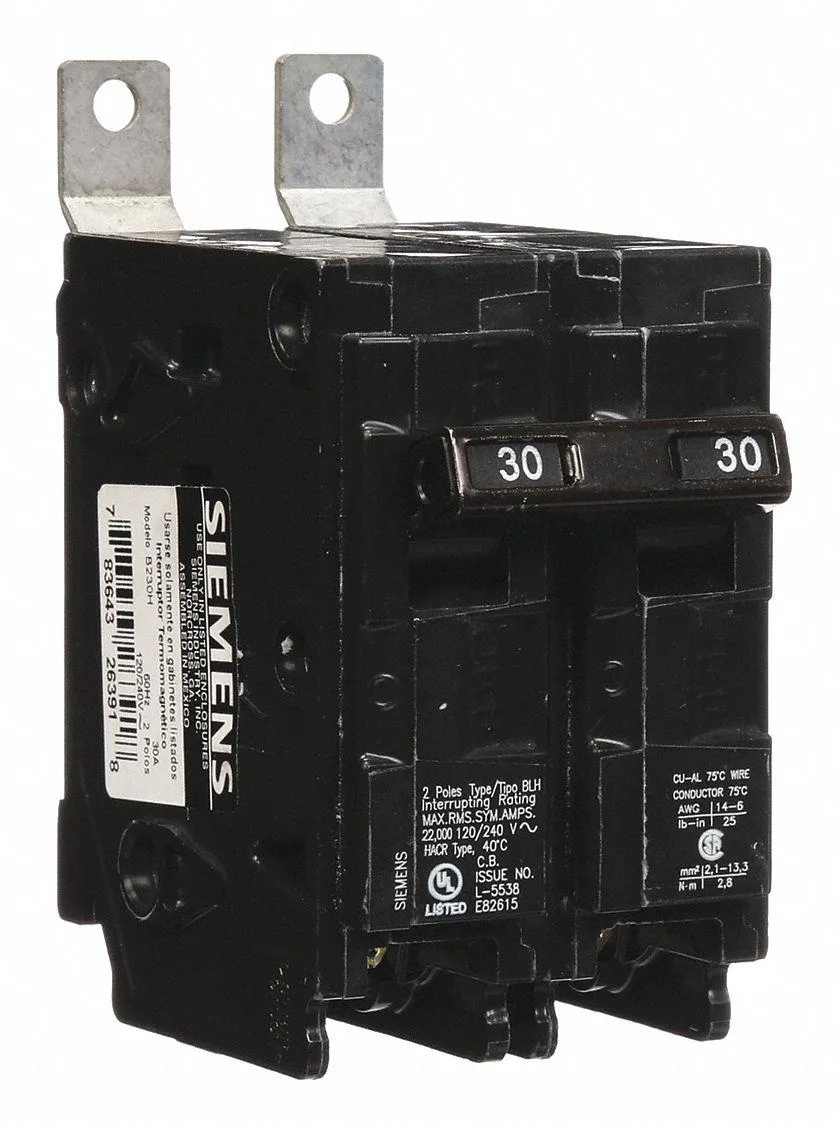 SIEMENS SIEMENS B230H Miniature Circuit Breaker 30A 2 Pole 120/240V AC — product photo